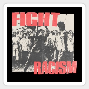 fight racism vintage 80s Sticker